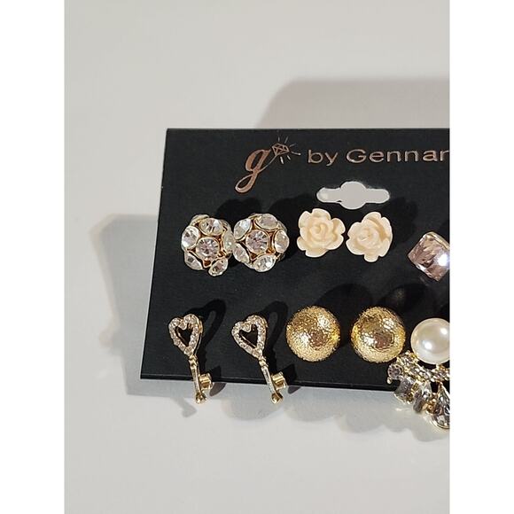 G by Gennaro Faux Pearl Cluster Flower Heart Key Ball Dangle Gems - Picture 2 of 4